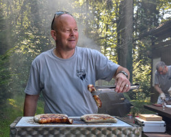 die meister ihres faches grill. thomas beutler vorne und christof staempfli hinten